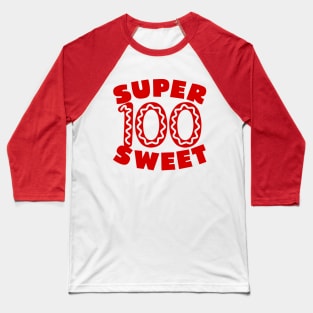 Super Sweet 100 Birthday Icing Baseball T-Shirt